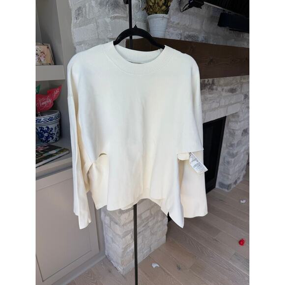 3.1 Phillip Lim Women's Ivory Cutout Crewneck Pullover Sweater Size L - Picture 2 of 11
